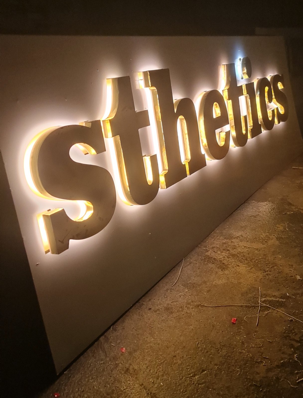 C.H. Interiors halo-lit built-up lettering by Shop Front Makers